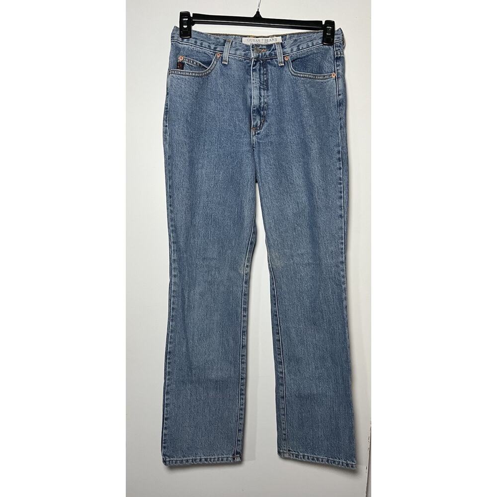 Vintage Guess Made In USA Low Waist Boot Leg Jeans Sz 31 Medium Wash 80s/90s
